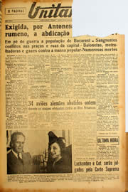 Página do jornal Unitário de setembro de 1940
