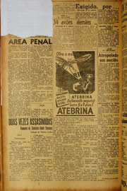 Página do jornal Unitário de setembro de 1940