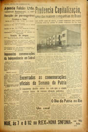 Página do jornal Unitário de setembro de 1940