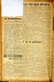 Página do jornal Unitário de setembro de 1940