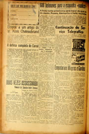Página do jornal Unitário de setembro de 1940