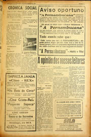 Página do jornal Unitário de setembro de 1940