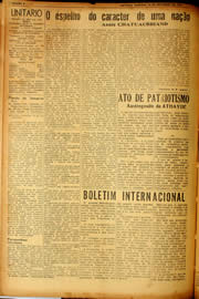 Página do jornal Unitário de setembro de 1940