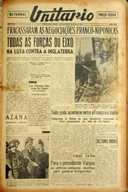 Página do jornal Unitário de setembro de 1940
