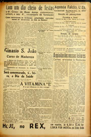 Página do jornal Unitário de setembro de 1940