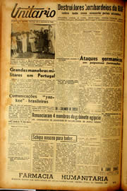 Página do jornal Unitário de setembro de 1940