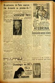 Página do jornal Unitário de setembro de 1940