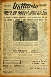 Página do jornal Unitário de outubro de 1940