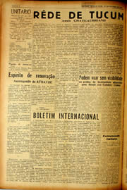 Página do jornal Unitário de outubro de 1940