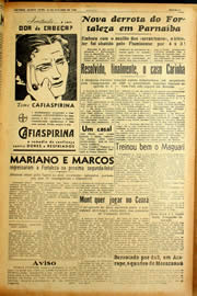Página do jornal Unitário de outubro de 1940