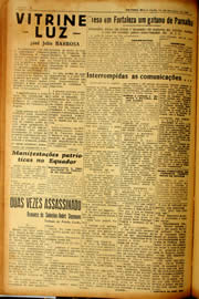 Página do jornal Unitário de outubro de 1940