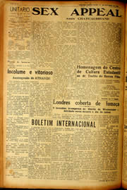 Página do jornal Unitário de outubro de 1940