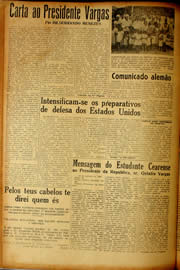 Página do jornal Unitário de outubro de 1940