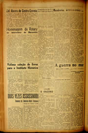 Página do jornal Unitário de outubro de 1940
