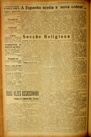 Página do jornal Unitário de outubro de 1940