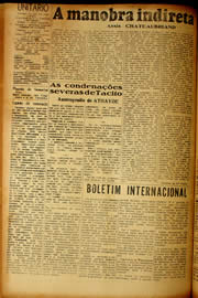 Página do jornal Unitário de outubro de 1940