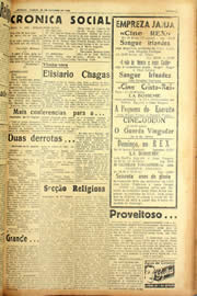 Página do jornal Unitário de outubro de 1940