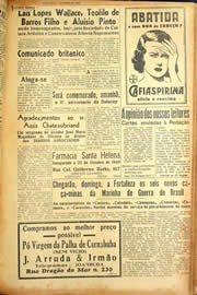 Página do jornal Unitário de outubro de 1940