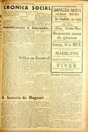 Página do jornal Unitário de novembro de 1940