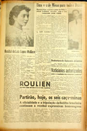 Página do jornal Unitário de novembro de 1940