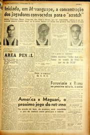 Página do jornal Unitário de novembro de 1940