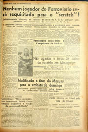 Página do jornal Unitário de novembro de 1940