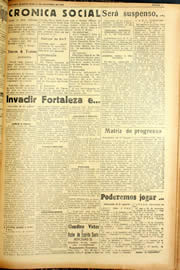 Página do jornal Unitário de novembro de 1940