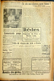 Página do jornal Unitário de novembro de 1940