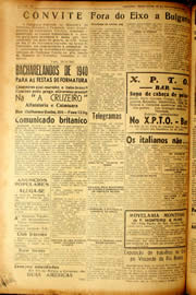 Página do jornal Unitário de novembro de 1940