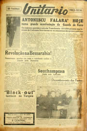 Página do jornal Unitário de dezembro de 1940