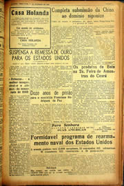 Página do jornal Unitário de dezembro de 1940