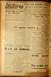 Página do jornal Unitário de dezembro de 1940