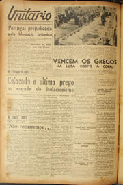 Página do jornal Unitário de dezembro de 1940