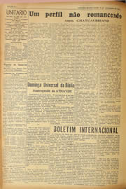 Página do jornal Unitário de dezembro de 1940
