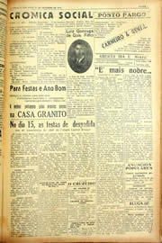Página do jornal Unitário de dezembro de 1940