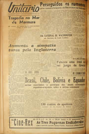 Página do jornal Unitário de dezembro de 1940