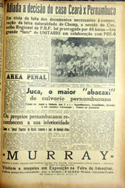 Página do jornal Unitário de dezembro de 1940