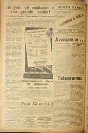 Página do jornal Unitário de dezembro de 1940