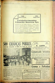 Página do jornal Unitário de dezembro de 1940