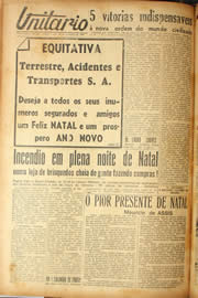 Página do jornal Unitário de dezembro de 1940