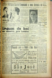 Página do jornal Unitário de dezembro de 1940
