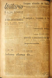 Página do jornal Unitário de dezembro de 1940