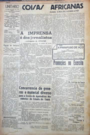 Página do jornal Unitário de janeiro de 1941