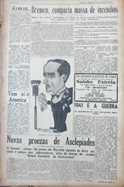 Página do jornal Unitário de janeiro de 1941