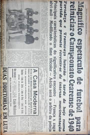 Página do jornal Unitário de janeiro de 1941