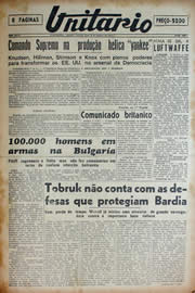 Página do jornal Unitário de janeiro de 1941