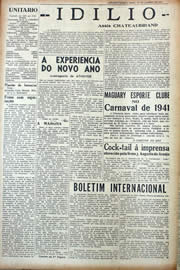 Página do jornal Unitário de janeiro de 1941