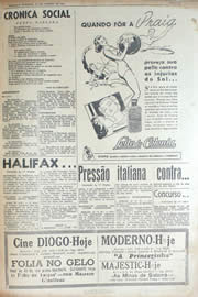 Página do jornal Unitário de janeiro de 1941