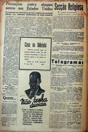 Página do jornal Unitário de fevereiro de 1941