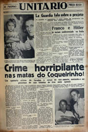 Página do jornal Unitário de fevereiro de 1941